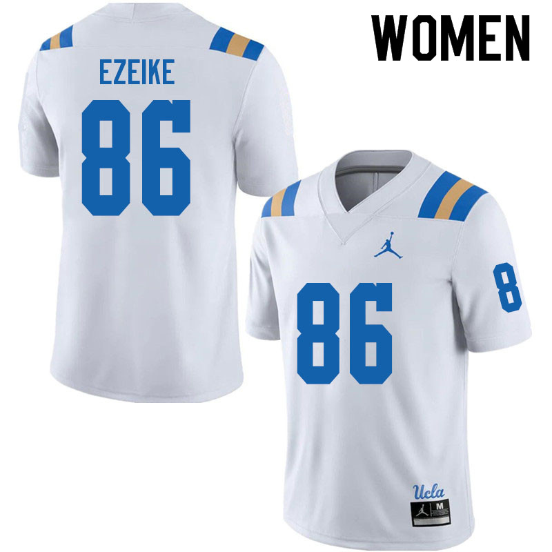 Jordan Brand Women #86 Michael Ezeike UCLA Bruins College Football Jerseys Sale-White